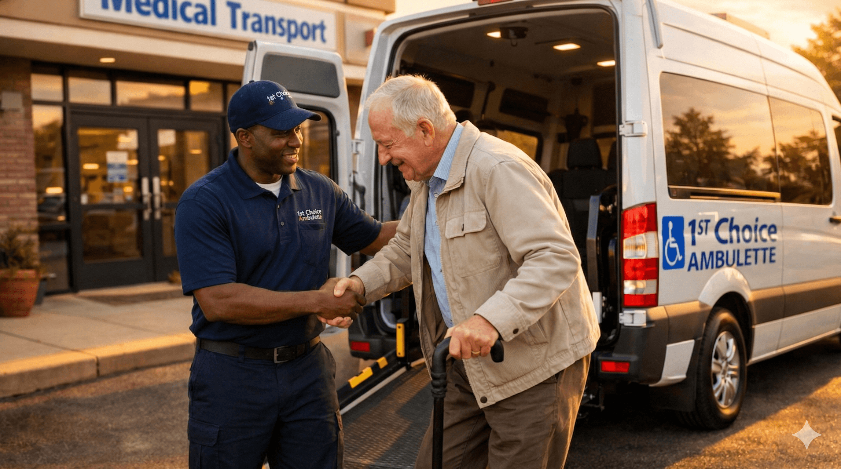 Medical professional helping patient